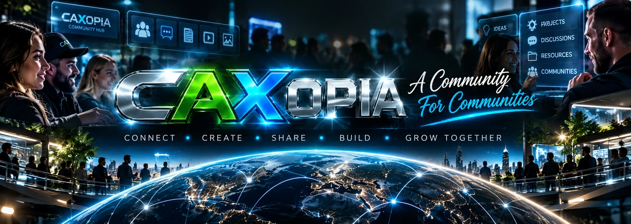 CAXOPIA — A Community For Communities. Connect, create, share, build and grow together.